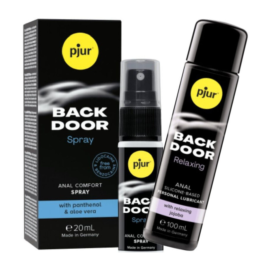PJUR - BACK DOOR ENSEMBLE DE LUBRIFIANT ANAL ET SPRAY