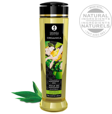 SHUNGA - HUILE DE MASSAGE BIO THÃ‰ VERT 240 ML