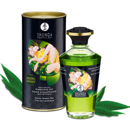 SHUNGA - HUILE DE MASSAGE EFFET CHALEUR AU THÃ‰ VERT BIO 100 ML
