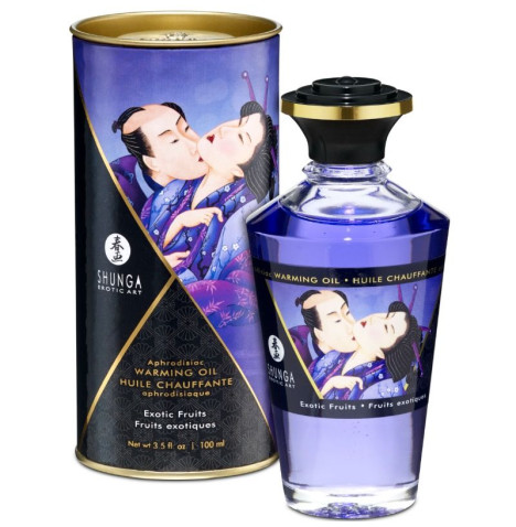 SHUNGA - HUILE DE MASSAGE EFFET THERMIQUE SAVEUR FRUITS EXOTIQUES 100 ML