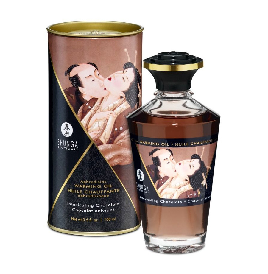 SHUNGA - HUILE DE MASSAGE À EFFET CHALEUR SAVEUR INTENSE DE CHOCOLAT 100 ML SHUNGA - HUILE DE MASSAGE À EFFET CHALEUR SAVEUR INTENSE DE CHOCOLAT 100 ML