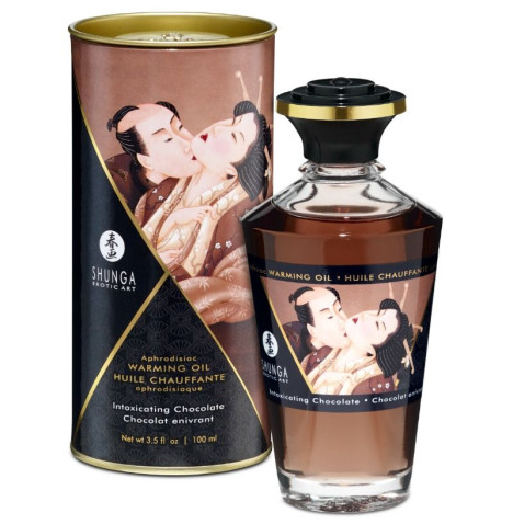 SHUNGA - HUILE DE MASSAGE Ã€ EFFET CHALEUR SAVEUR INTENSE DE CHOCOLAT 100 ML