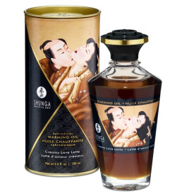 SHUNGA - HUILE DE MASSAGE Ã€ EFFET CHALEUR SAVEUR CREAMY LOVE LATTE 100 ML