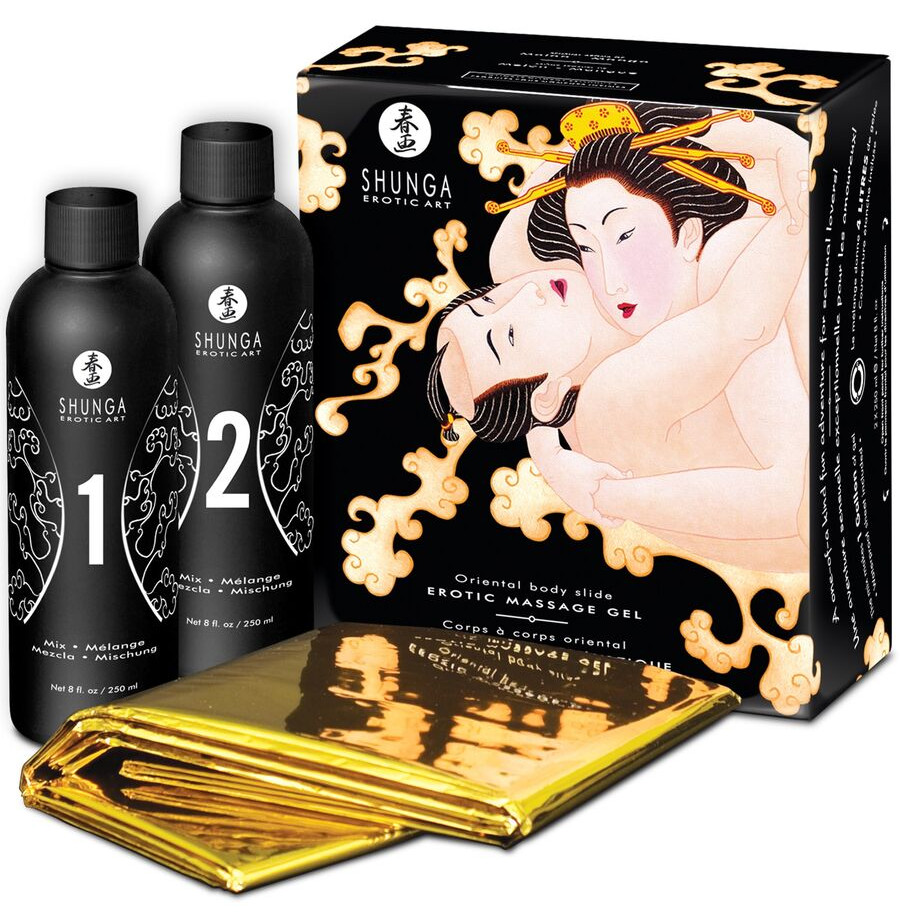SHUNGA - GEL DE MASSAGE Ã‰ROTIQUE CORPS Ã€ CORPS MELON MANGUE ORIENTAL