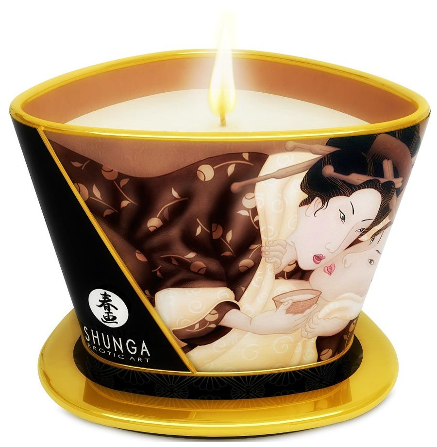 SHUNGA - BOUGIE DE MASSAGE AU CHOCOLAT MINI CARESS BY CANDELIGHT 170 ML SHUNGA - BOUGIE DE MASSAGE AU CHOCOLAT MINI CARESS BY CANDELIGHT 170 ML