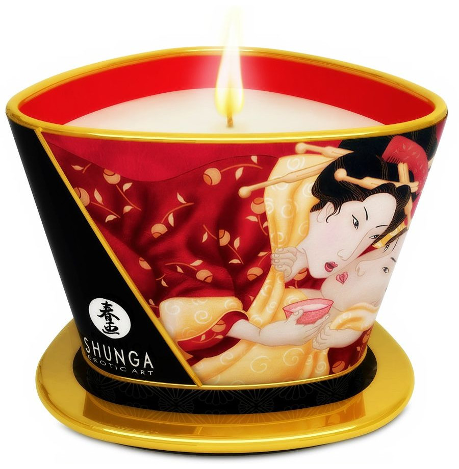 SHUNGA - MINI CARESSE AUX BOUGIES FRAISES ET BOUGIE DE MASSAGE CAVA 170 ML SHUNGA - MINI CARESSE AUX BOUGIES FRAISES ET BOUGIE DE MASSAGE CAVA 170 ML