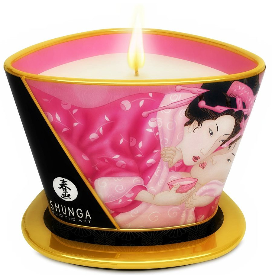 SHUNGA - MINI CARESSE À LA CHANDELLE BOUGIE DE MASSAGE ROSES APHRODISIAQUES 170 ML SHUNGA - MINI CARESSE À LA CHANDELLE BOUGIE DE MASSAGE ROSES APHRODISIAQUES 170 ML