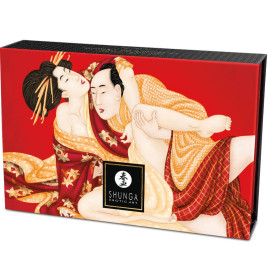 SHUNGA - KIT DE POUDRE DE MASSAGE COMESTIBLE A LA FRAISE