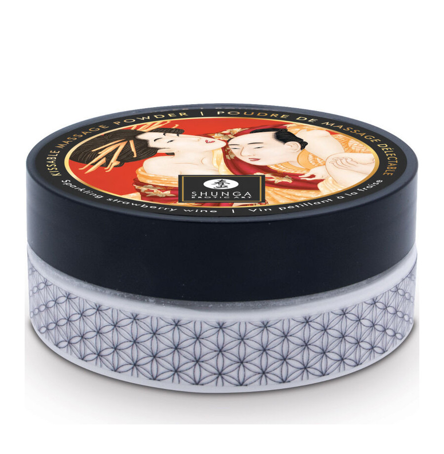 KIT DE POUDRE DE MASSAGE COMESTIBLE A LA FRAISE