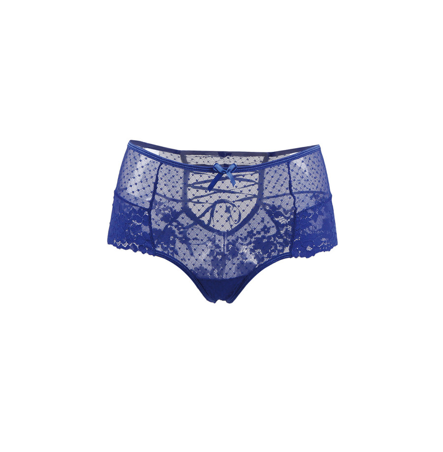 Tanga sexy bleu à laçage