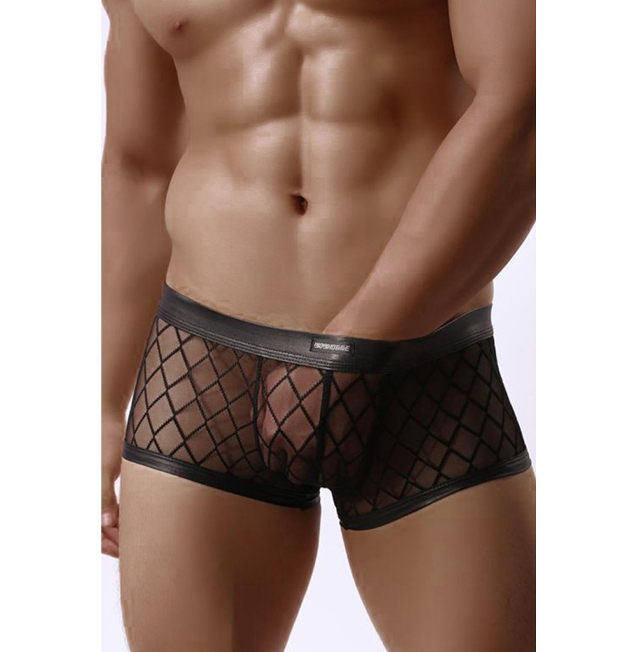 Boxer noir transparent