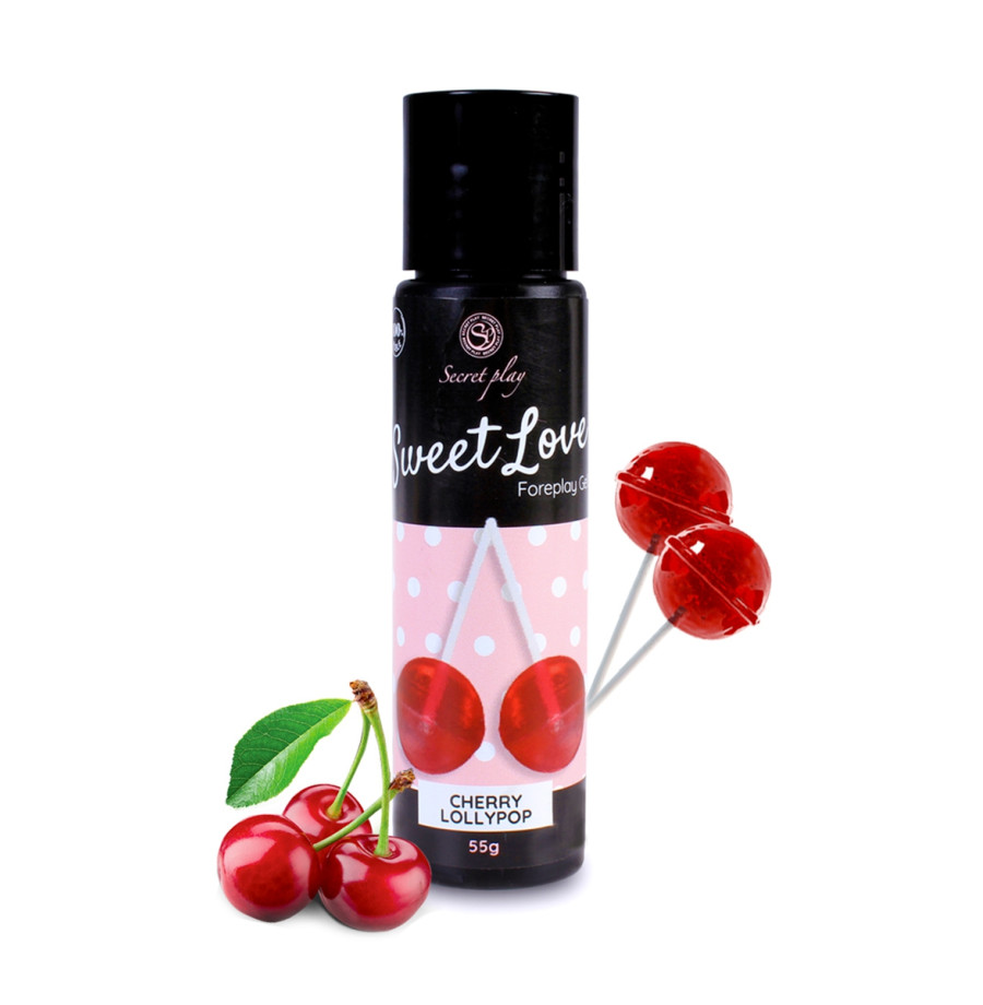 Lubrifiant comestible sucette à la cerise - 60 ml Lubrifiant comestible sucette à la cerise - 60 ml