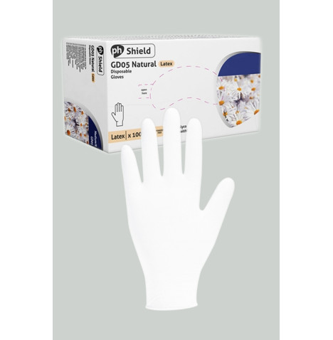 100 gants chirurgicaux en latex blanc