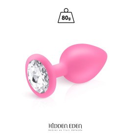 Plug bijou silicone rose L - Hidden Eden