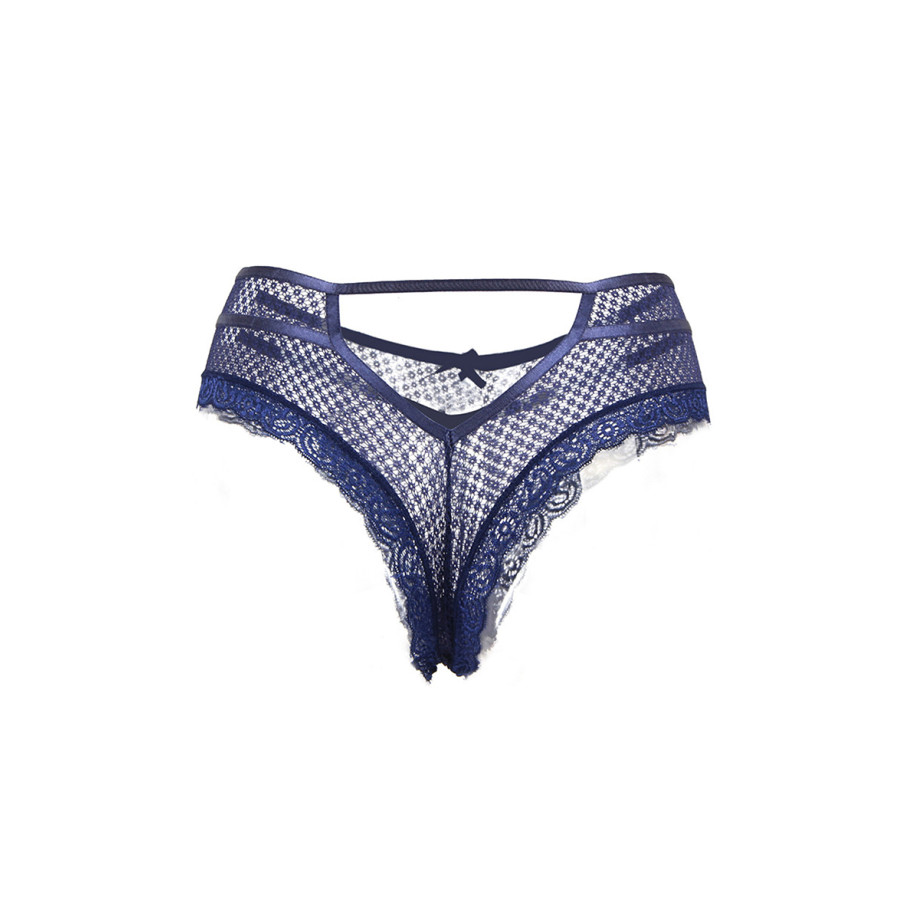 Tanga bleu dentelle - Paris Hollywood