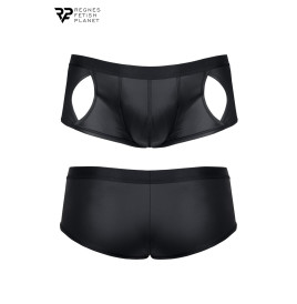 Shorty ouvert noir wetlook - Regnes