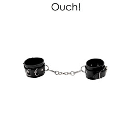 Menottes Premium en cuir noir - Ouch