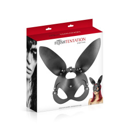 Masque bunny simili cuir réglable - Fetish Tentation