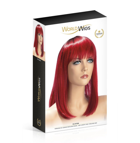 Perruque Elvira rouge - World Wigs