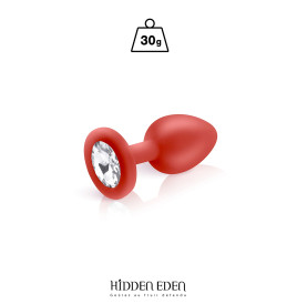 Plug bijou silicone rouge S - Hidden Eden