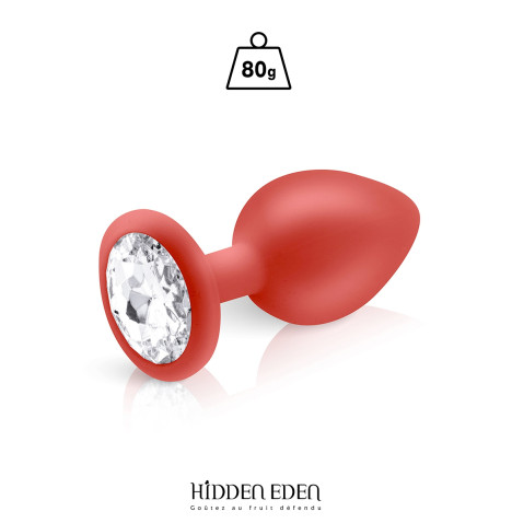 Plug bijou silicone rouge L - Hidden Eden