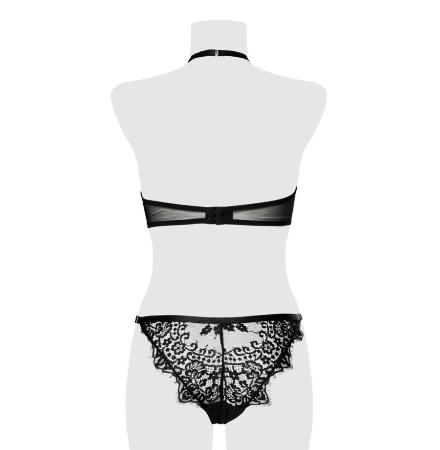 Ensemble bustier et string dentelle - Grey Velvet
