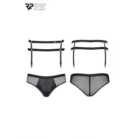 Porte-jarretelles et slip noir - Regnes