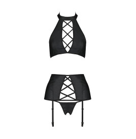 Ensemble sexy faux cuir Nancy - Passion