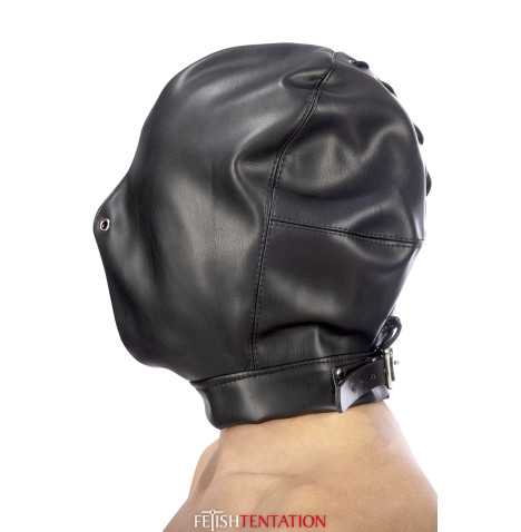 Cagoule BDSM fermée simili cuir - Fetish Tentation