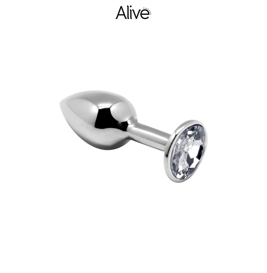 Plug métal bijou transparent L - Alive Plug métal bijou transparent L - Alive