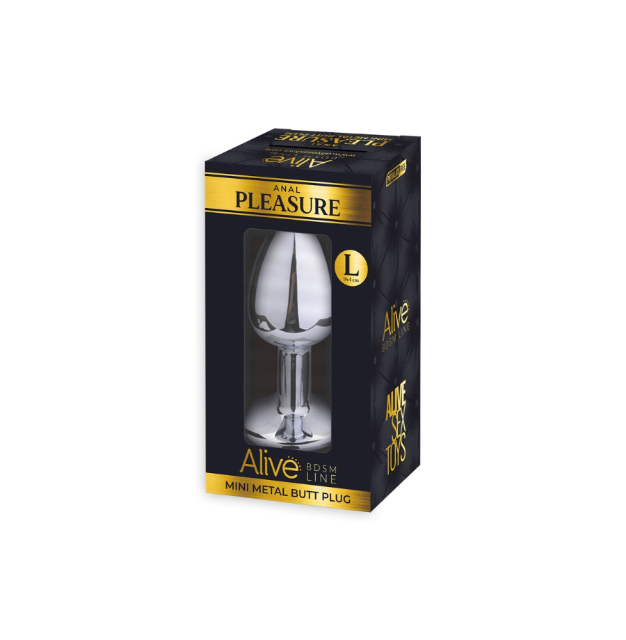 Plug métal bijou transparent L - Alive Plug métal bijou transparent L - Alive