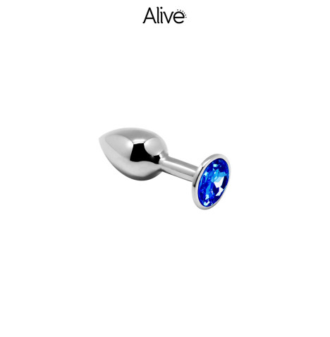 Plug métal bijou bleu S - Alive