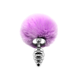 Plug métal Fluffy Twist S mauve - Alive