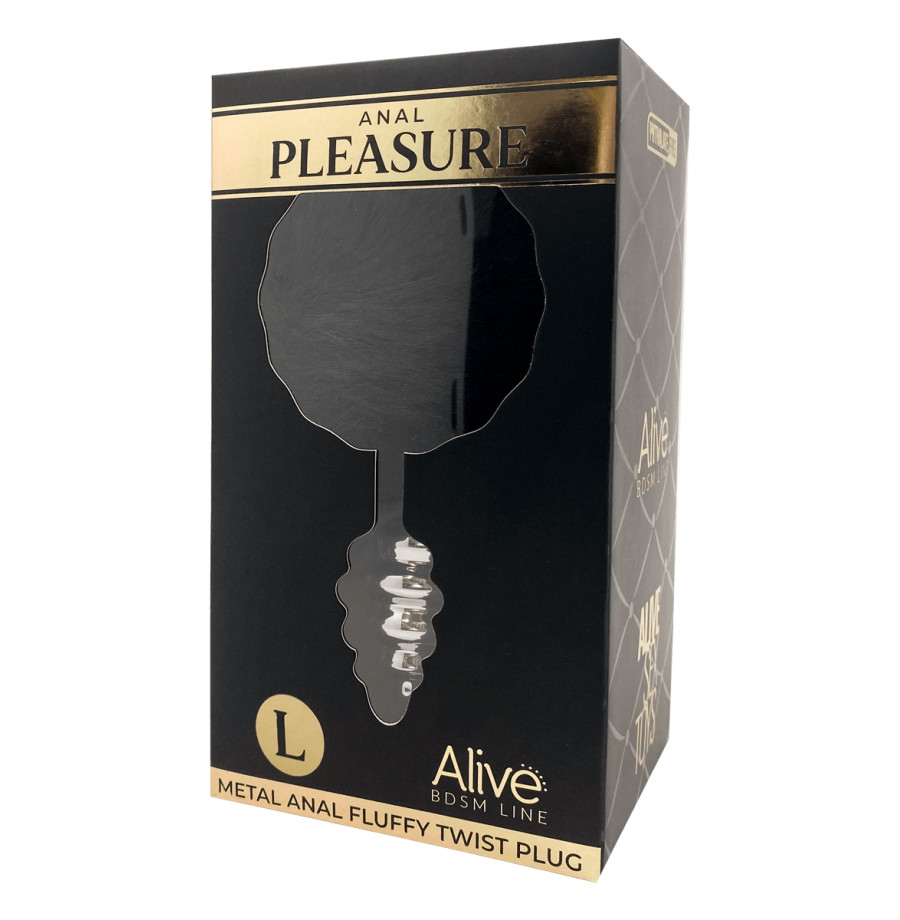 Plug métal Fluffy Twist L noir - Alive Plug métal Fluffy Twist L noir - Alive