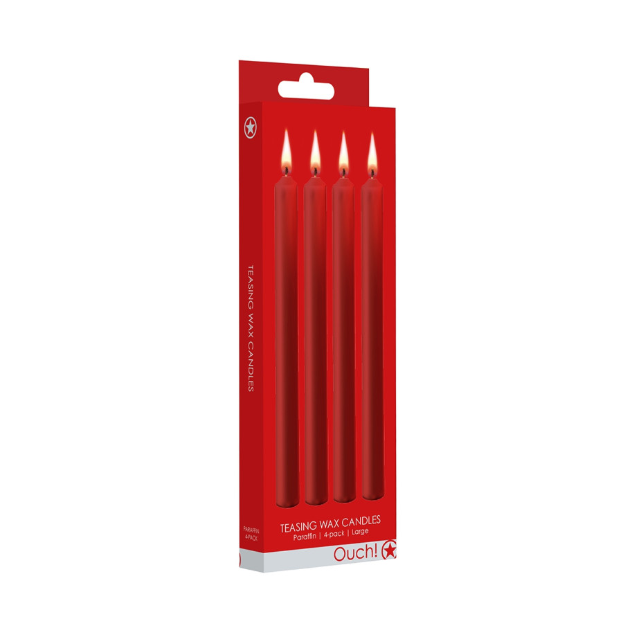 4 bougies SM rouges Large - Ouch! 4 bougies SM rouges Large - Ouch!