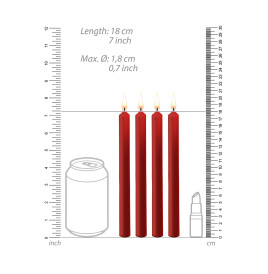 4 bougies SM rouges Large - Ouch! 4 bougies SM rouges Large - Ouch!