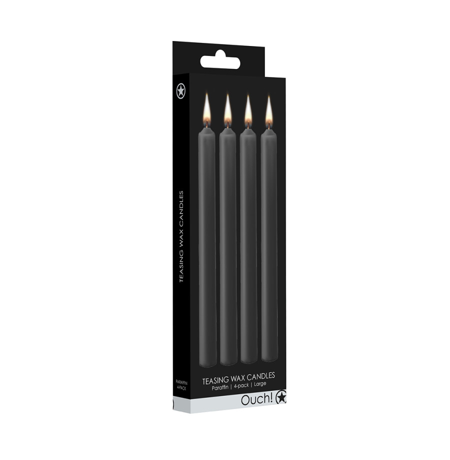 4 bougies SM noires Large - Ouch!