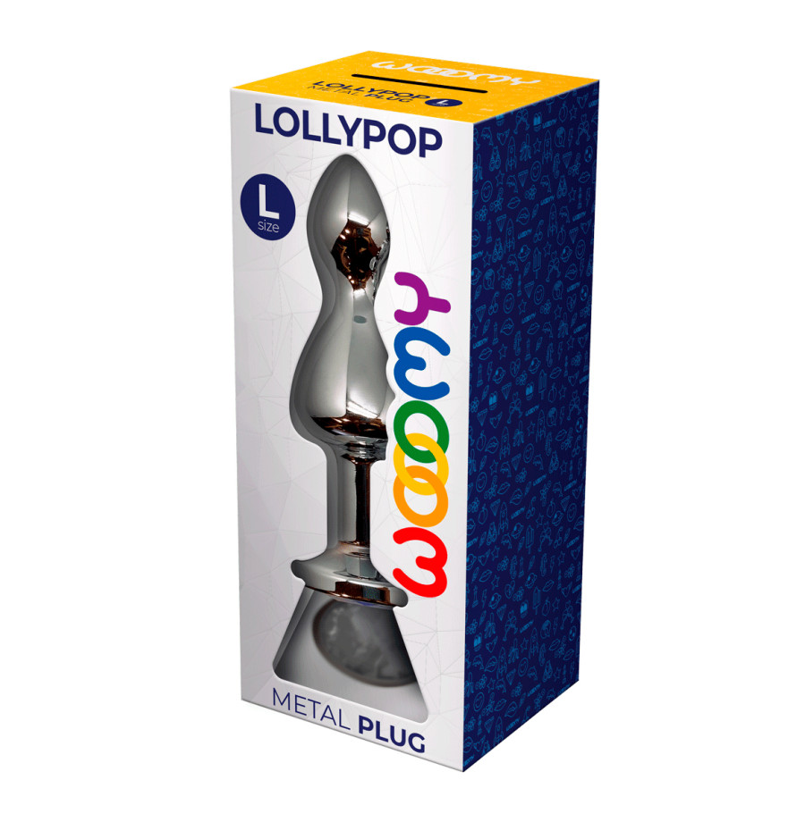 Plug bijou Lollypop transparent L - Wooomy Plug bijou Lollypop transparent L - Wooomy