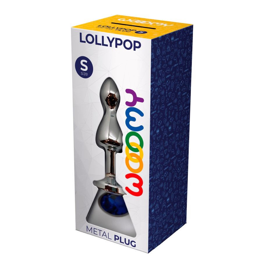 Plug bijou Lollypop bleu S - Wooomy Plug bijou Lollypop bleu S - Wooomy