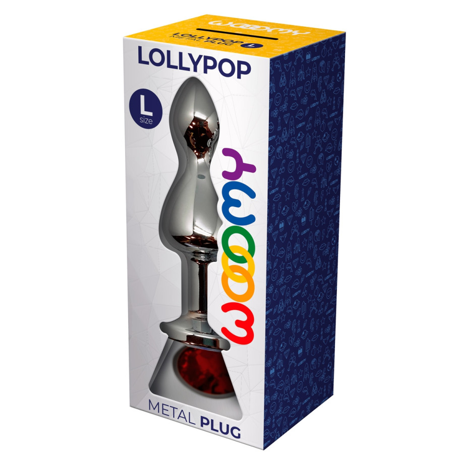Plug bijou Lollypop rouge L - Wooomy Plug bijou Lollypop rouge L - Wooomy