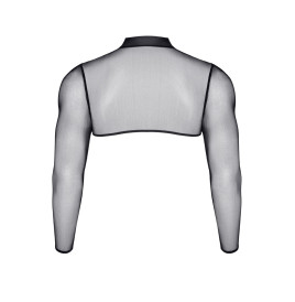 Crop top tulle noir transparent - Regnes