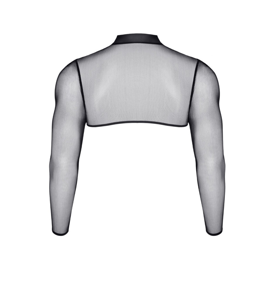 Crop top tulle noir transparent - Regnes