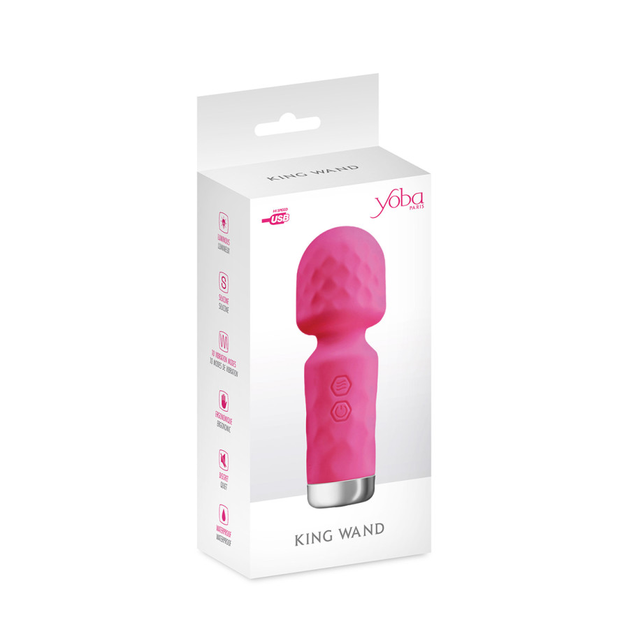 Mini vibromasseur King Wand rose Mini vibromasseur King Wand rose