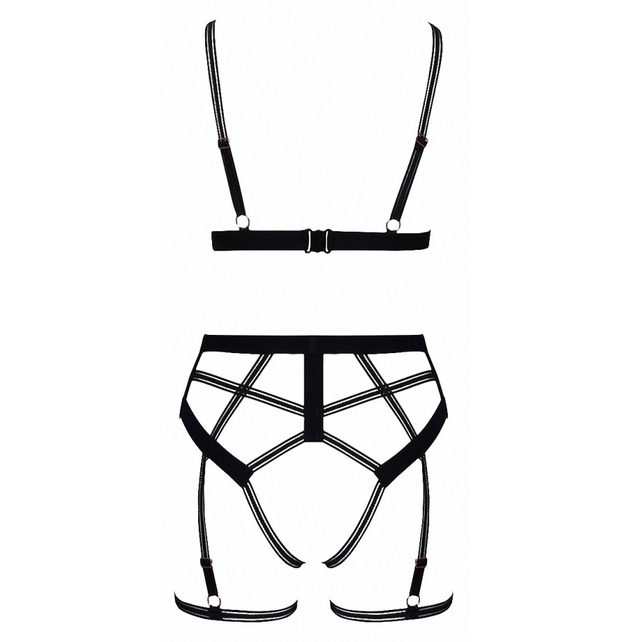  Set lingerie BDSM harnais noir - Cotelli Lingerie