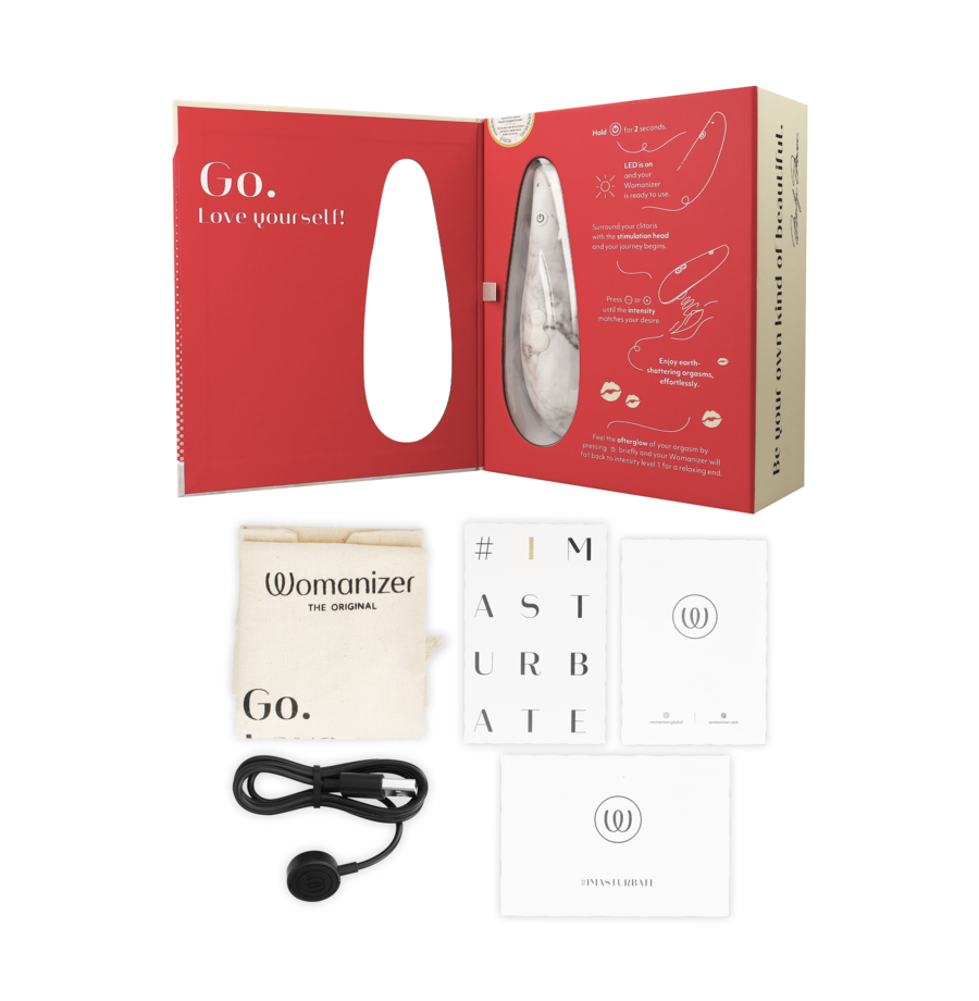 WOMANIZER - MARILYN MONROE CLASSIC 2 STIMULATEUR CLITORIS MARBRE BLANC WOMANIZER - MARILYN MONROE CLASSIC 2 STIMULATEUR CLITORIS MARBRE BLANC