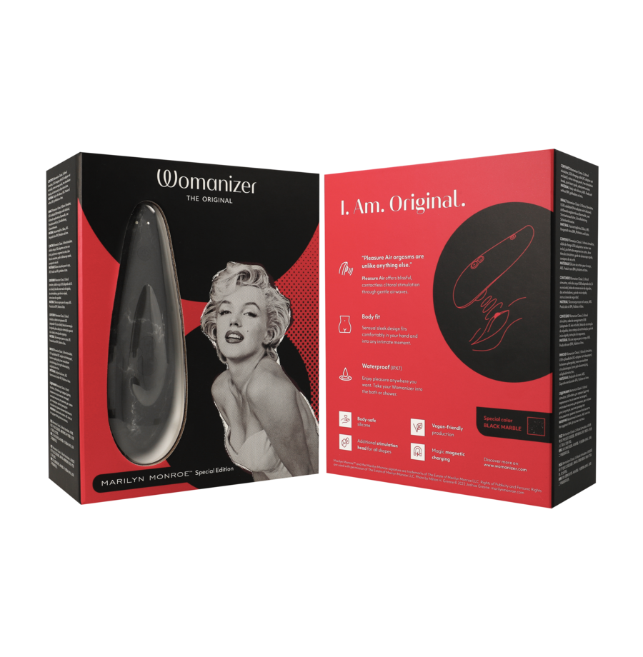 WOMANIZER - MARILYN MONROE CLASSIC 2 STIMULATEUR CLITORIS MARBRE NOIR WOMANIZER - MARILYN MONROE CLASSIC 2 STIMULATEUR CLITORIS MARBRE NOIR