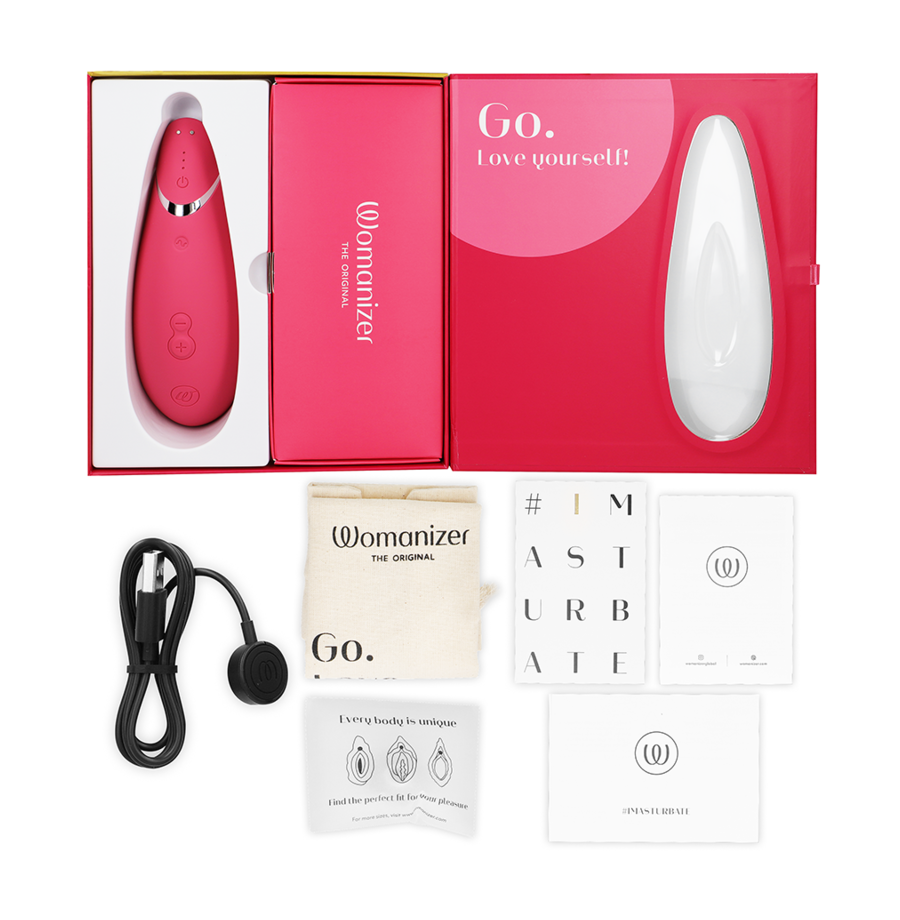 WOMANIZER - STIMULATEUR CLITORIS PREMIUM 2 FRAMBOISE WOMANIZER - STIMULATEUR CLITORIS PREMIUM 2 FRAMBOISE