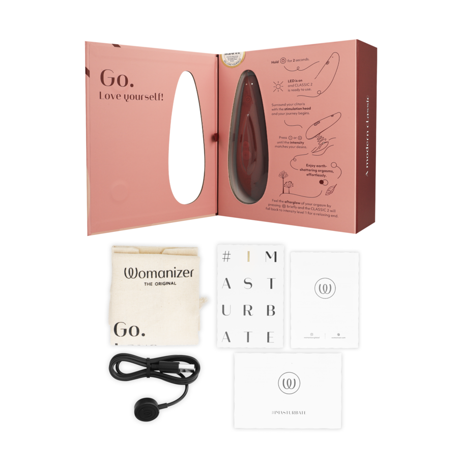 WOMANIZER - STIMULATEUR CLITORIS CLASSIC 2 BORDEAUX WOMANIZER - STIMULATEUR CLITORIS CLASSIC 2 BORDEAUX