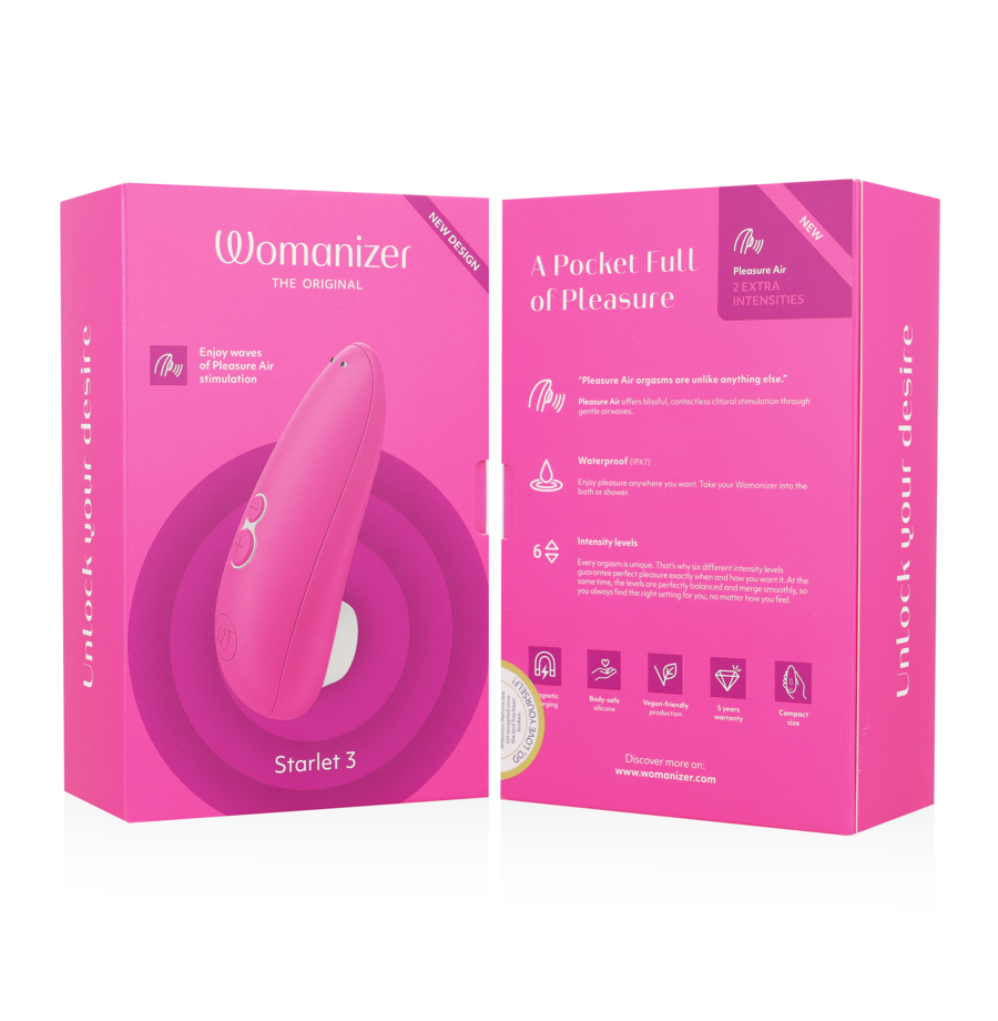 WOMANIZER - STIMULATEUR CLITORIS STARLET 3 ROSE WOMANIZER - STIMULATEUR CLITORIS STARLET 3 ROSE