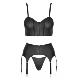Ensemble lingerie 3 pièces avec porte-jarretelles - Cottelli PARTY 